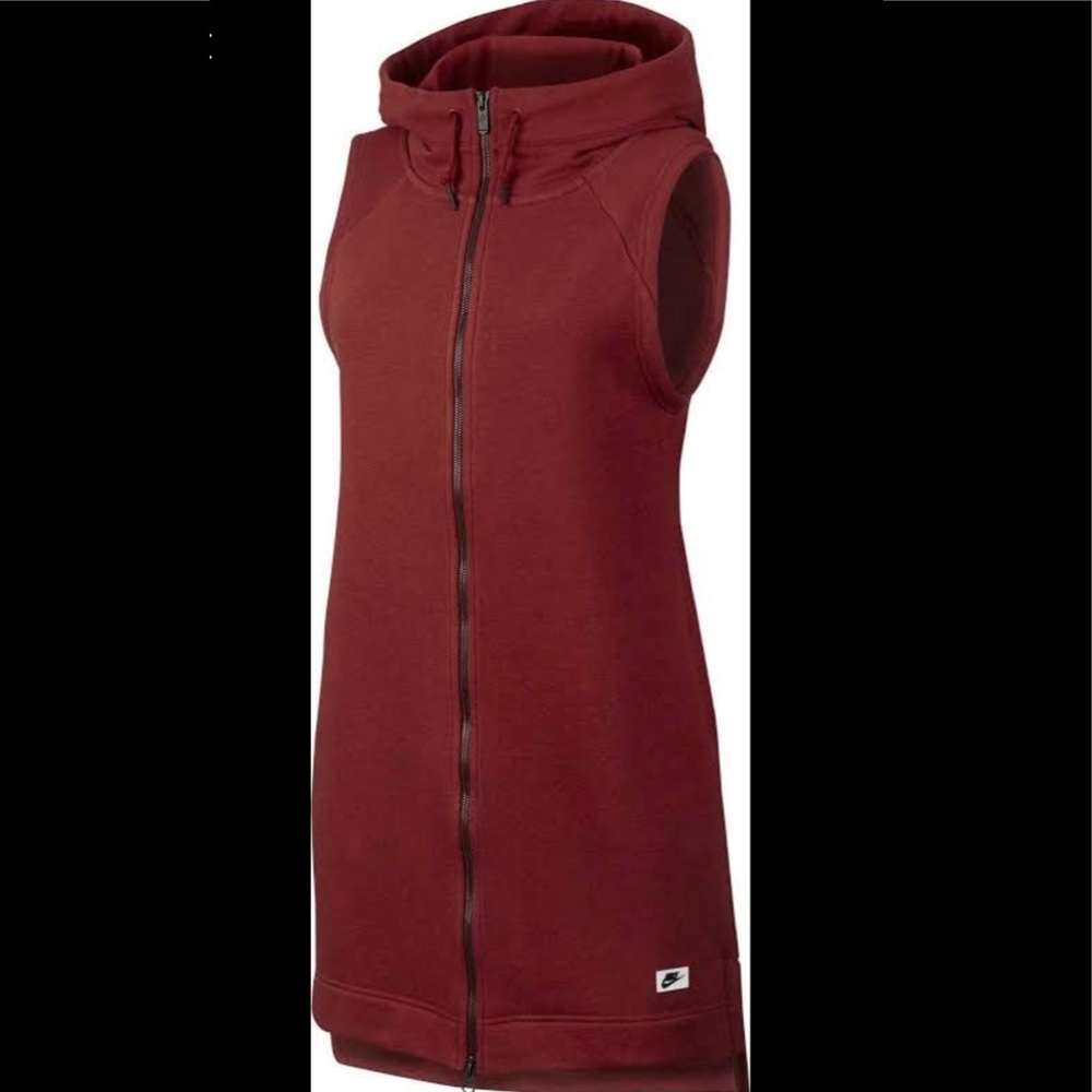 Nike Sleeveless Burnt Orange Zip-Up Dress Size M